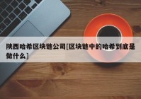 陕西哈希区块链公司[区块链中的哈希到底是做什么]